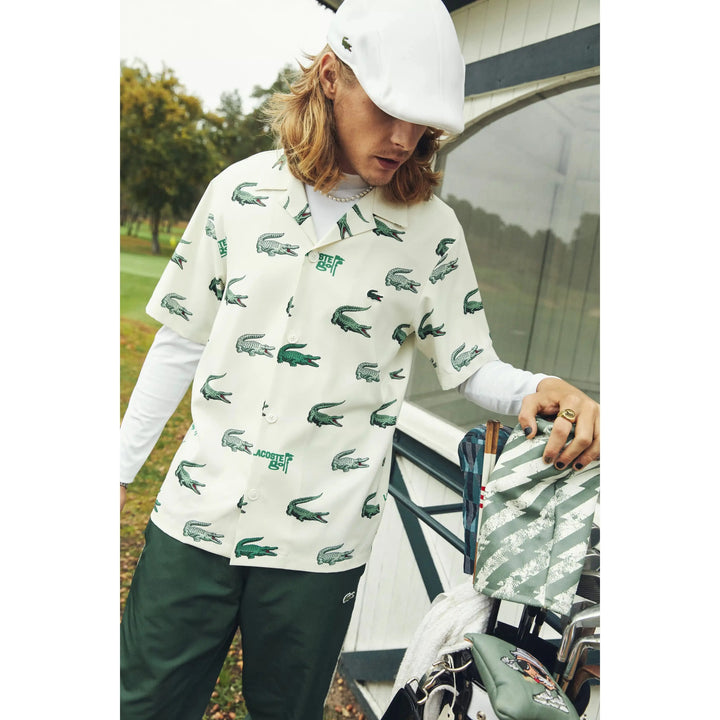 chemise de golf lacoste golf club fashion blanche portée