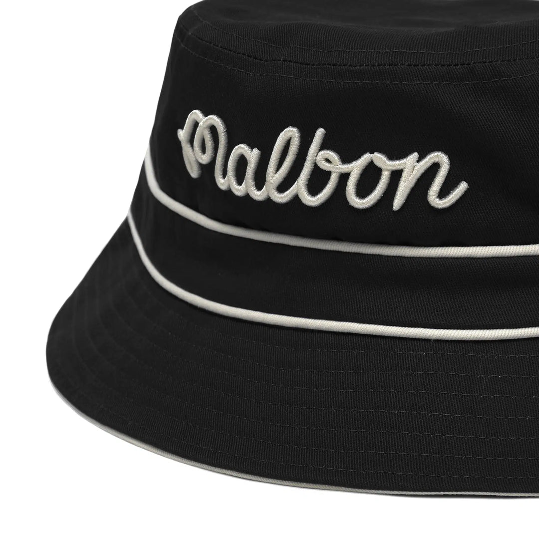 Bob de golf Malbon Golf Jerome Bucket noir logo