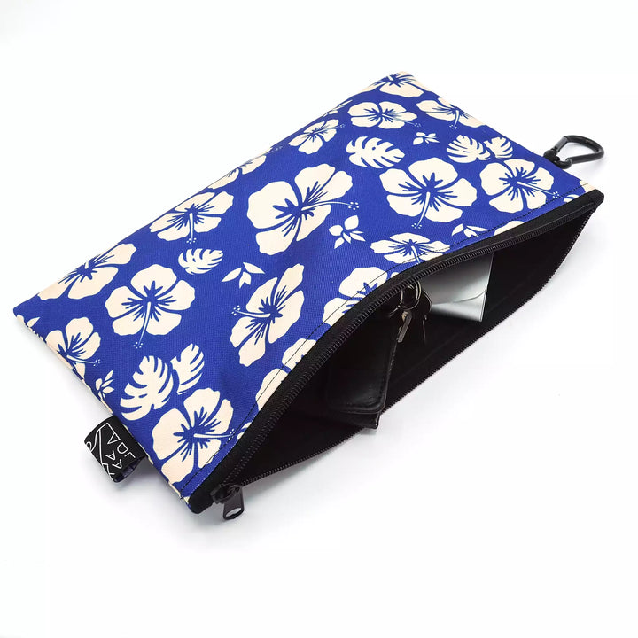 grande pochette golf lay day golf tropical bloom blue fleurs