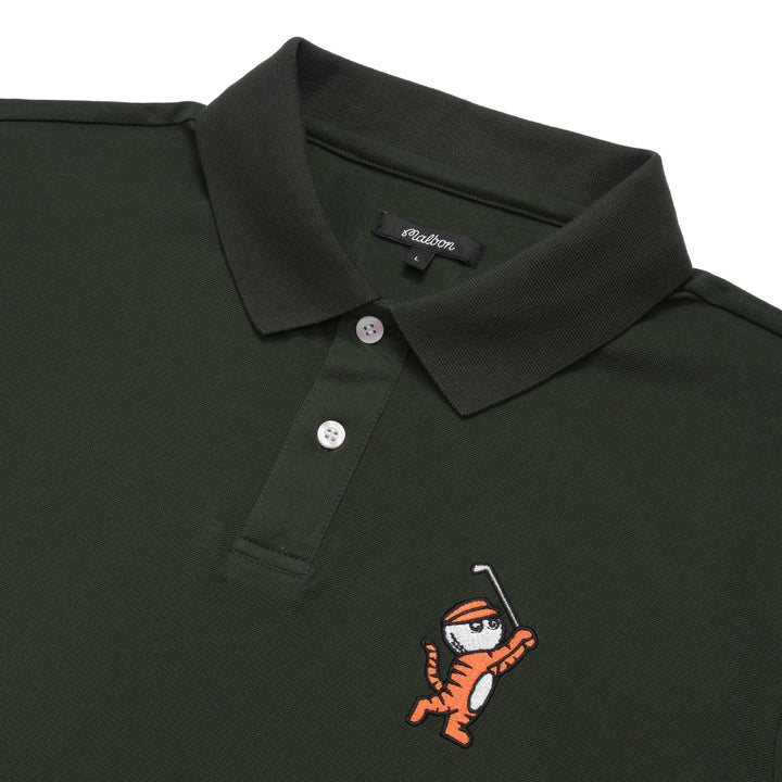 polo de golf malbon golf tiger bucket vert logo