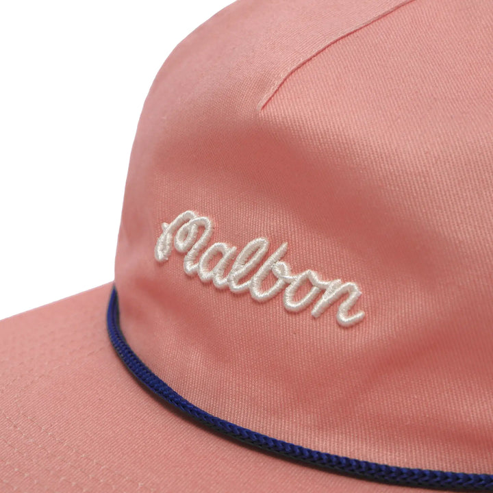 casquette de golf malbon golf script rose logo