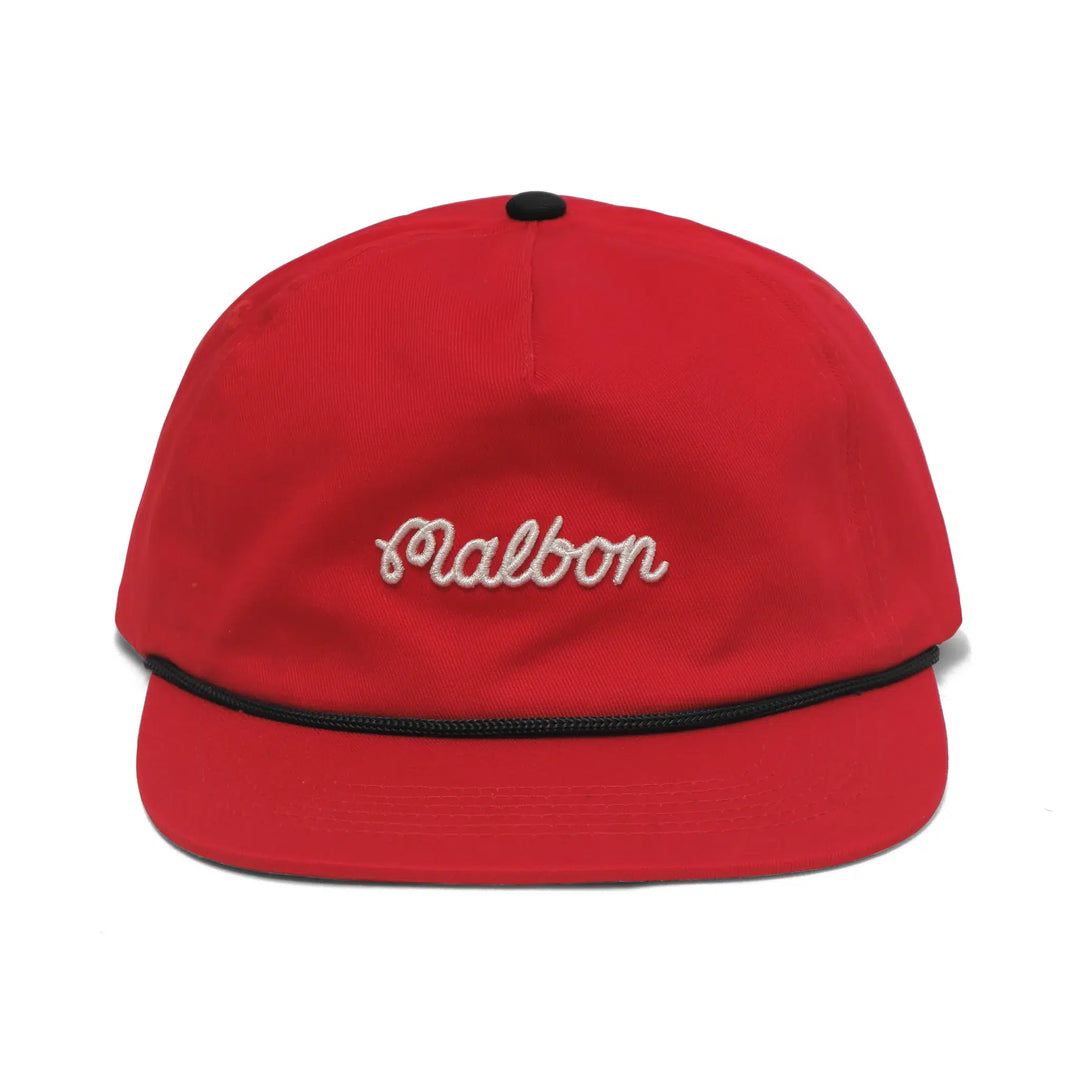 casquette de golf Malbon Golf Script rouge logo