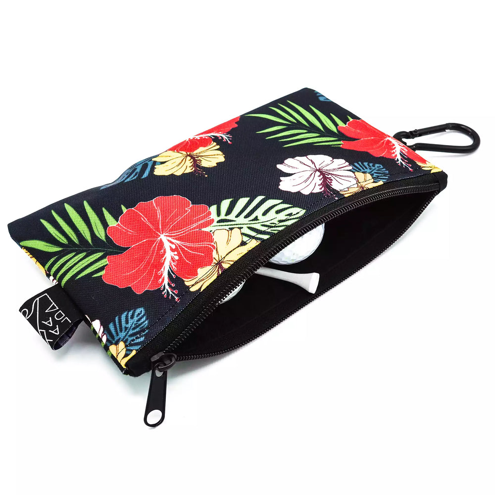 petite pochette golf lay day golf tropical beat black fleurs