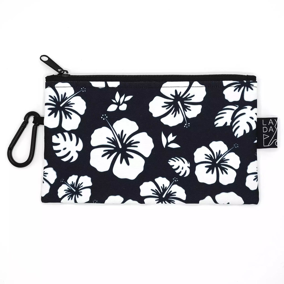 petite pochette golf lay day golf tropical bloom black