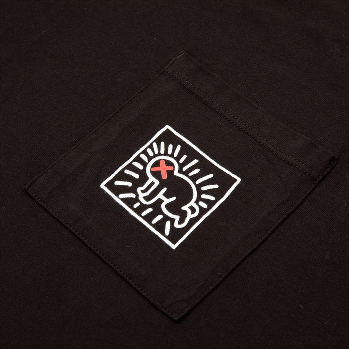 <tc>Malbon Golf X Keith Haring - Pocket Tee-Shirt Black</tc>