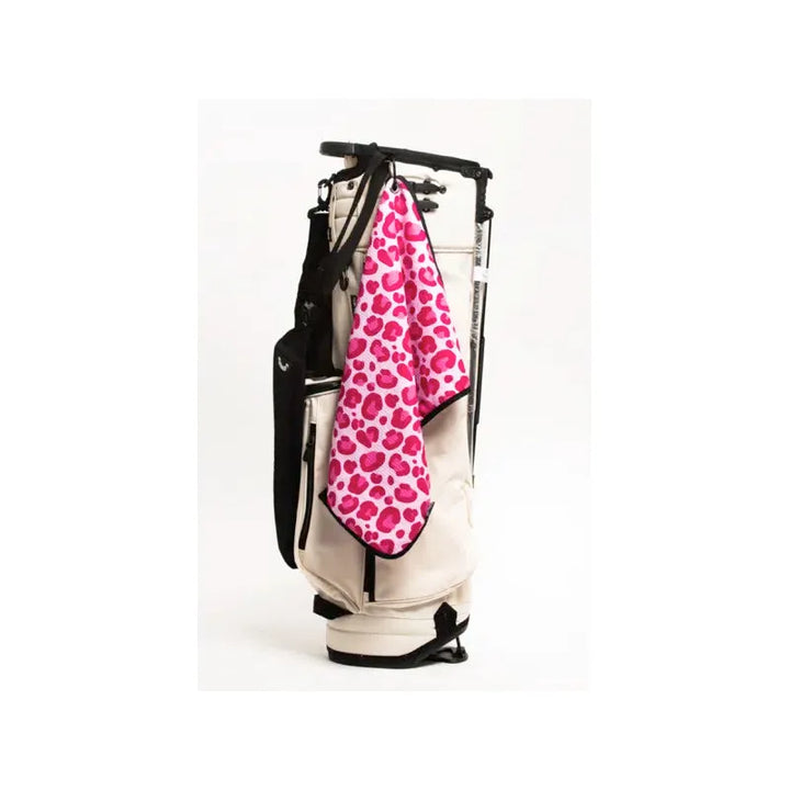 serviette classique golf lay day golf leopard pink rose sac