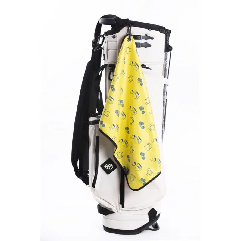 serviette classique golf lay day golf la vie en jaune sac